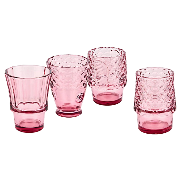 Uberstar Fish Stacking Drinking Glass - Set of 4