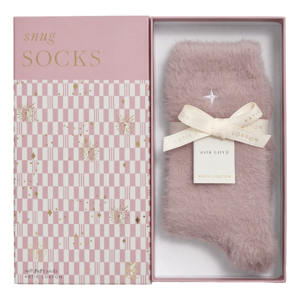 Katie Loxton Gift Boxed Fluffy Socks - Star