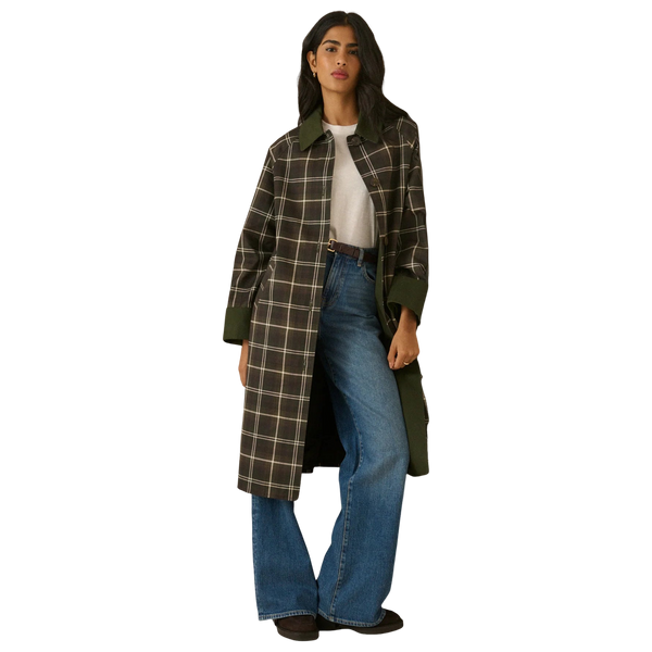 Nobody's Child Diola Tartan Diola Car Coat