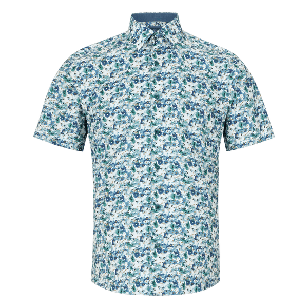 DG's Drifter Pansy Floral Print Short Sleeve Shirt