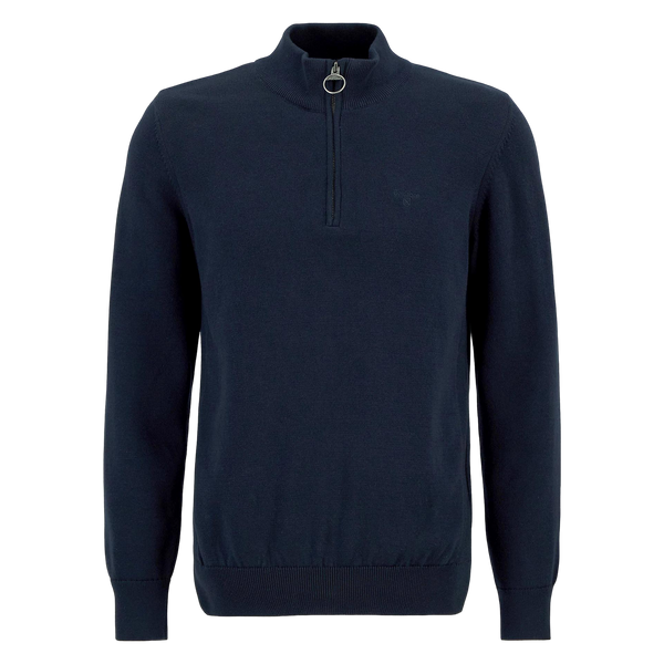Cotton Half Zip Knitted Jumper