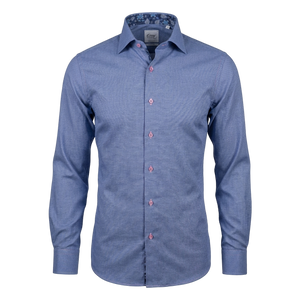 Oscar Formal Shirt With Trim - Sky