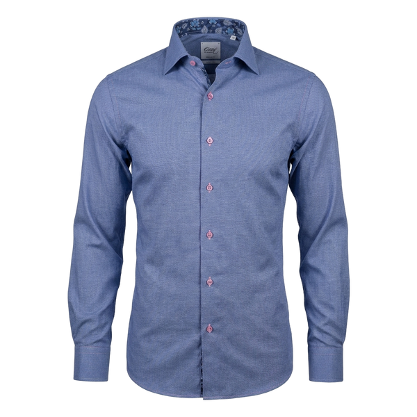 Oscar Formal Shirt With Trim - Sky