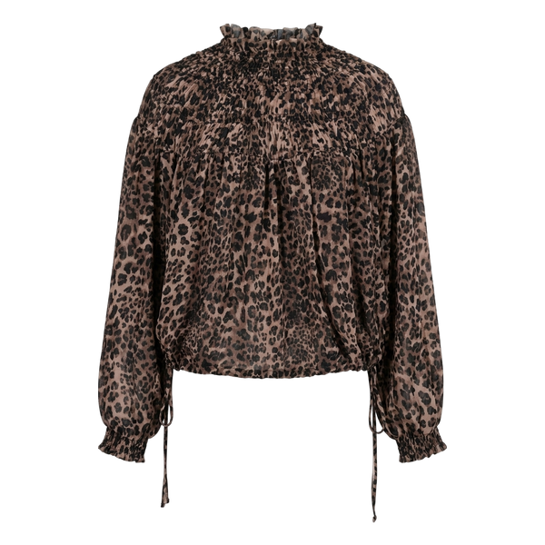 Sister Jane Paradox Leopard Ruched Top