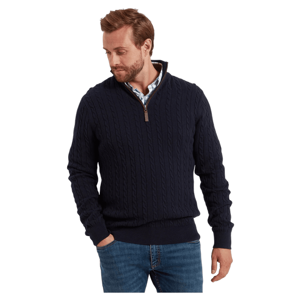 Schoffel Calton Cotton Cashmere 1/4 Zip Jumper