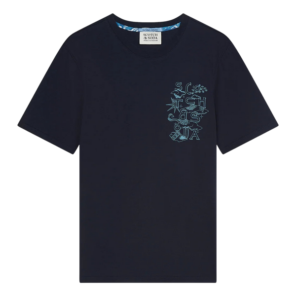 Scotch & Soda Left Chest Artwork Regular Fit T-shirt