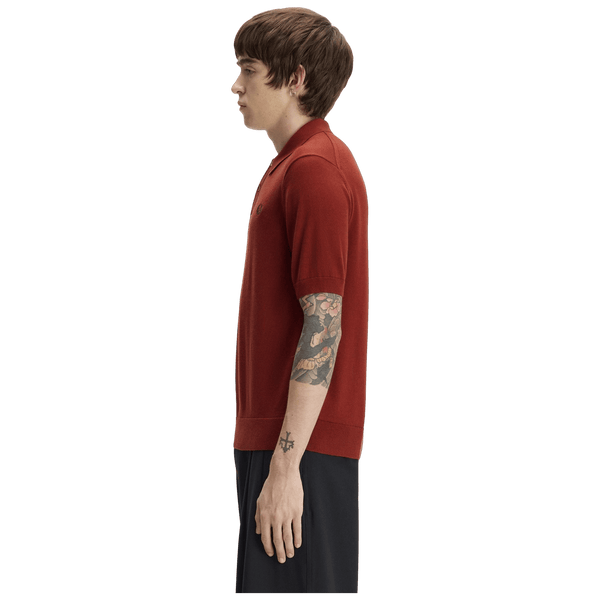Fred Perry Cotton Knitted Polo Shirt