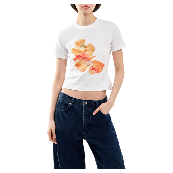 Never Fully Dressed Blurred Floral Slim T-shirt