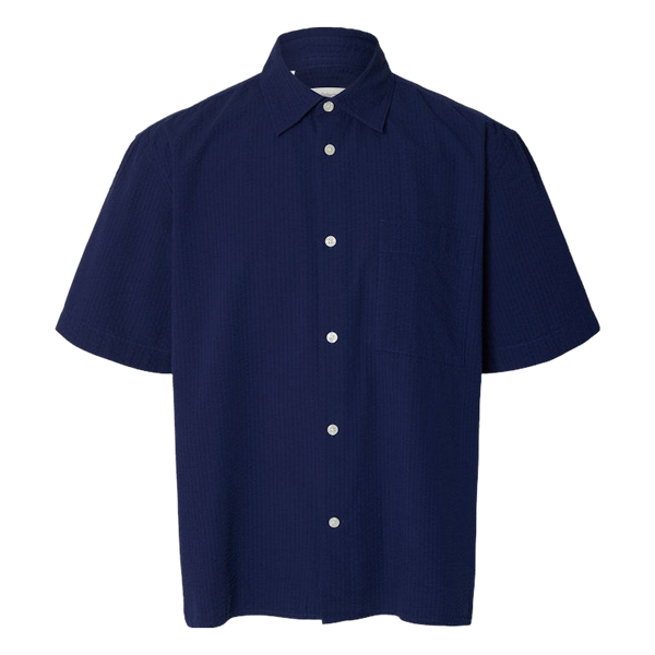 Selected Stuart Seersucker Short Sleeve Shirt