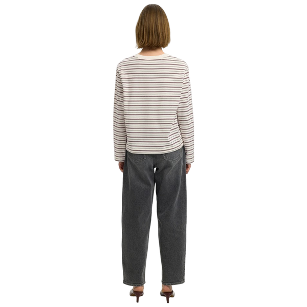 Selected Essential Ls Striped Boxy Tee