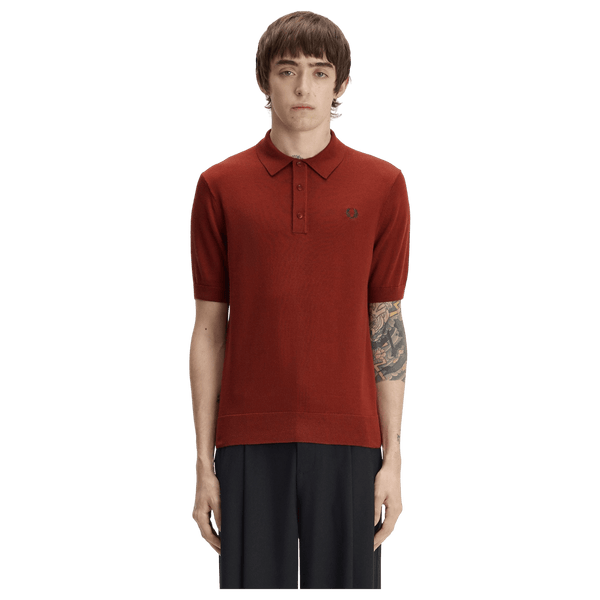 Fred Perry Cotton Knitted Polo Shirt
