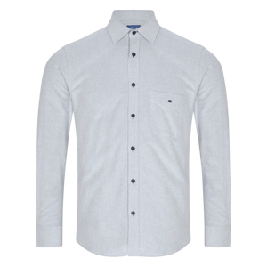 DG's Drifter Long Sleeve Contrast Button Shirt - Grey
