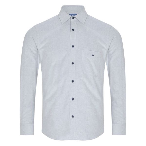 DG's Drifter Long Sleeve Contrast Button Shirt - Grey