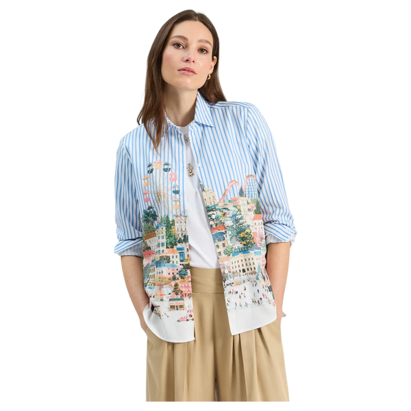 Vilagallo Gaby City Print Shirt