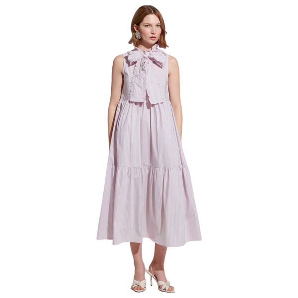 Sister Jane Wave Stripe Bow Maxi Dress