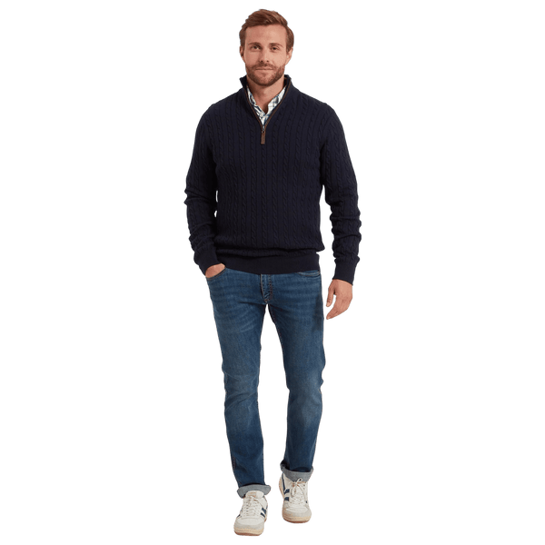 Schoffel Calton Cotton Cashmere 1/4 Zip Jumper