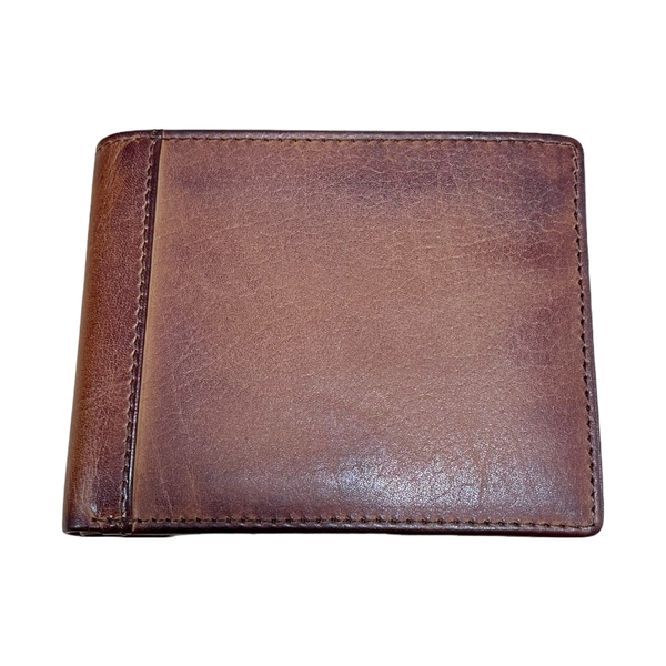 Antique Leather RFID Wallet with Coin Case