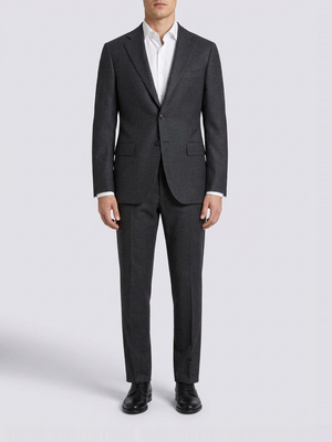 William David Premium Wool Suit - Charcoal