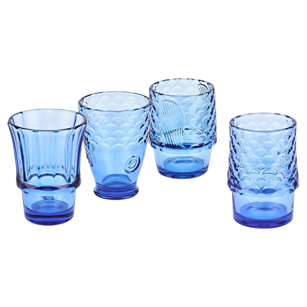 Uberstar Fish Stacking Drinking Glass - Set of 4