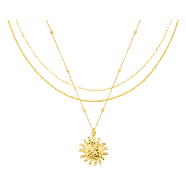 Orelia Jewellery Molten Sun 3-Row Necklace