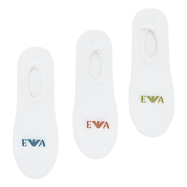 Emporio Armani 3 Pack Footie Socks
