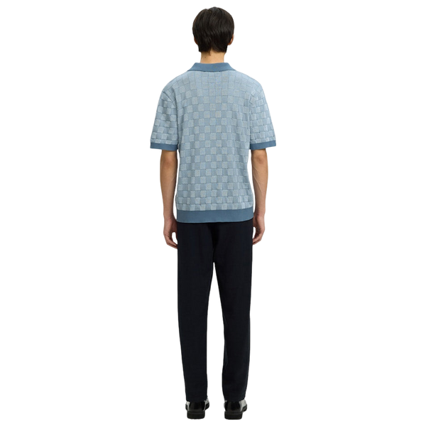Selected Miles Short Sleeve Knit Relaxed Colour Open Polo