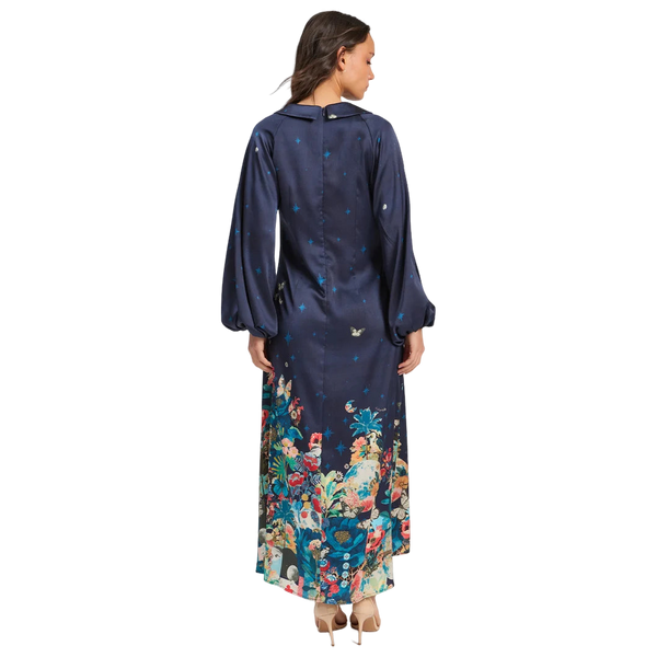 Vilagallo Eugenia Navy Print Dress