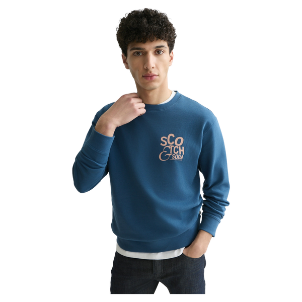 Scotch & Soda Left Chest Artwork Regular Fit Sweatshirt