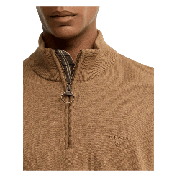 Cotton Half Zip Knitted Jumper