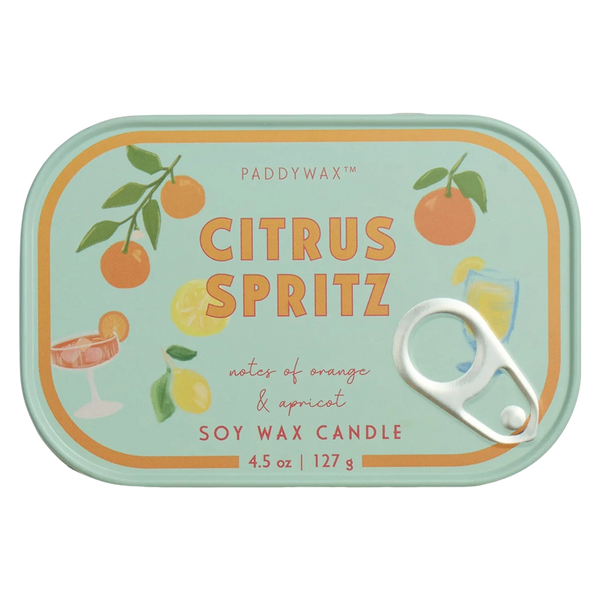 Paddywax Bistro 4.5oz Orange Printed Tin Candle