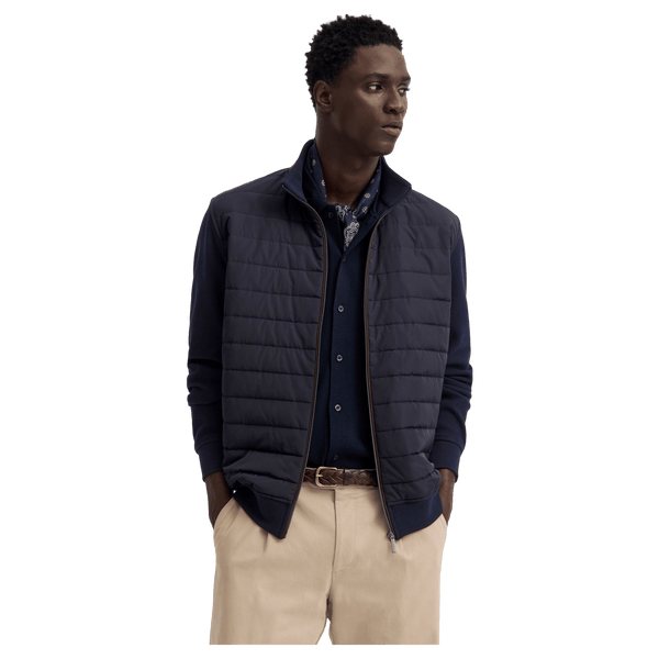 Bugatti Quilted Front Hybrid Zip Jacket
