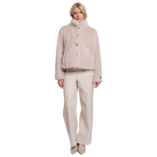 Rino & Pelle Vie Single Breasted Faux Fur Jacket