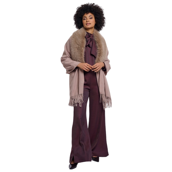 Rino & Pelle Wendy Cape With Fake Fur