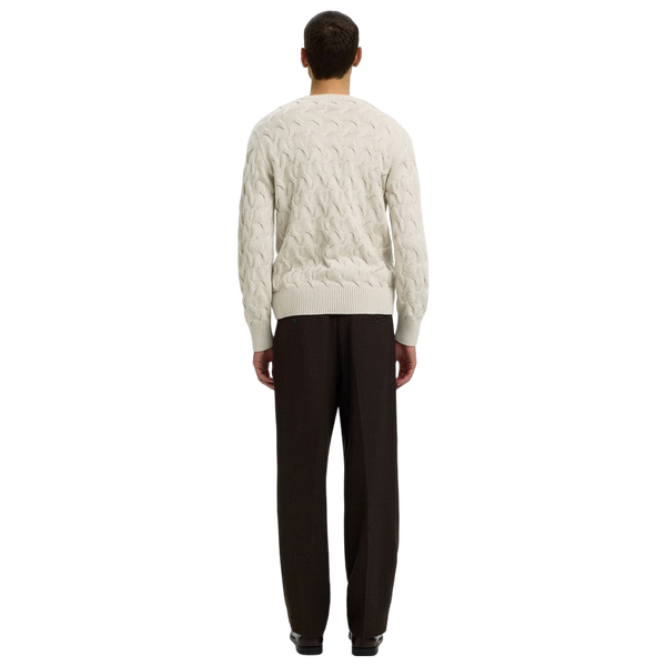 Selected Carlos Long Sleeve Cable Crew Neck