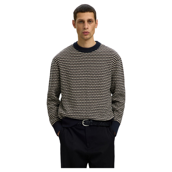 Selected Darrell Long Sleeve Structure Crew Neck