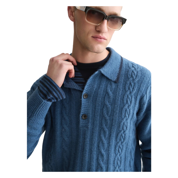 Scotch & Soda Soft Knit Cable Polo