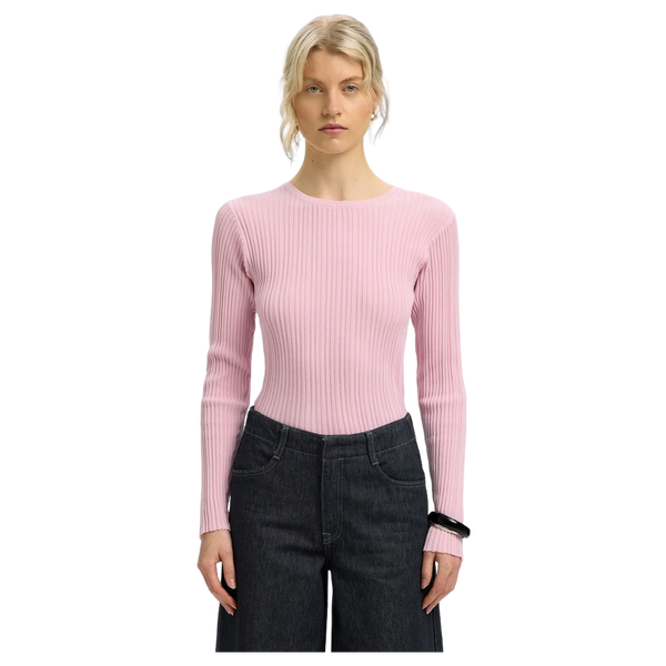 Selected Toledo Ls Knit Structure O-neck