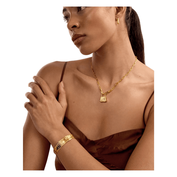Katie Loxton Luxe Lock Textured Bangle