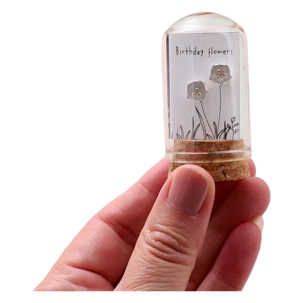 Attic Creations Birthday Flowers Earrings in a Bottle