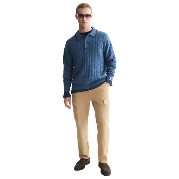 Scotch & Soda Soft Knit Cable Polo