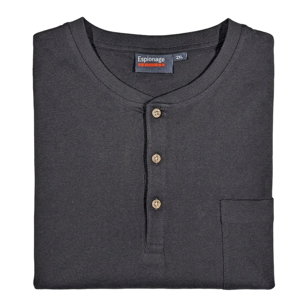Espionage Grandad T-shirt With Chest Pocket