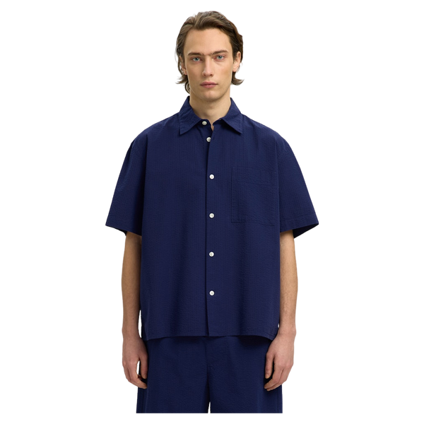 Selected Stuart Seersucker Short Sleeve Shirt