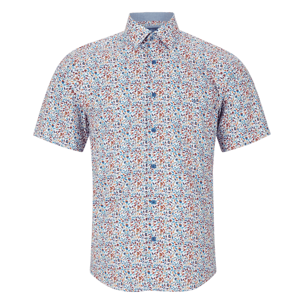DG's Drifter Leaf Print Short Sleeve Shirt