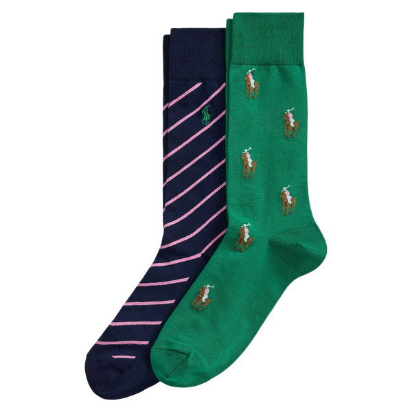 Polo Ralph Lauren All Over Plr Crew Socks 2 Pack