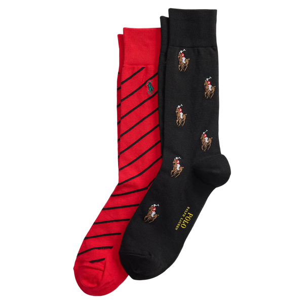 Polo Ralph Lauren All Over Plr Crew Socks 2 Pack
