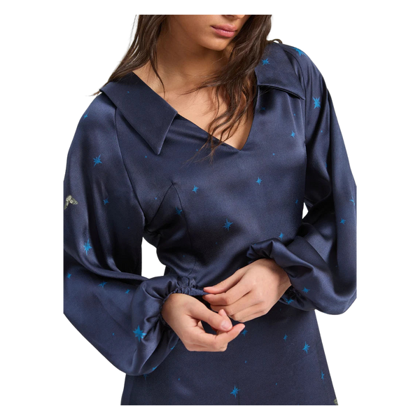 Vilagallo Eugenia Navy Print Dress