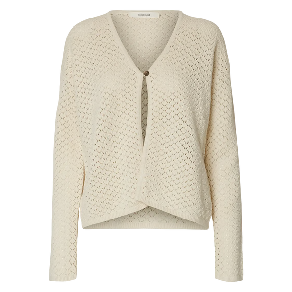 Selected Ivy Long Sleeve Structure Knit Cardigan