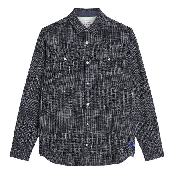Scotch & Soda Melange Waffle Regular Fit Shirt