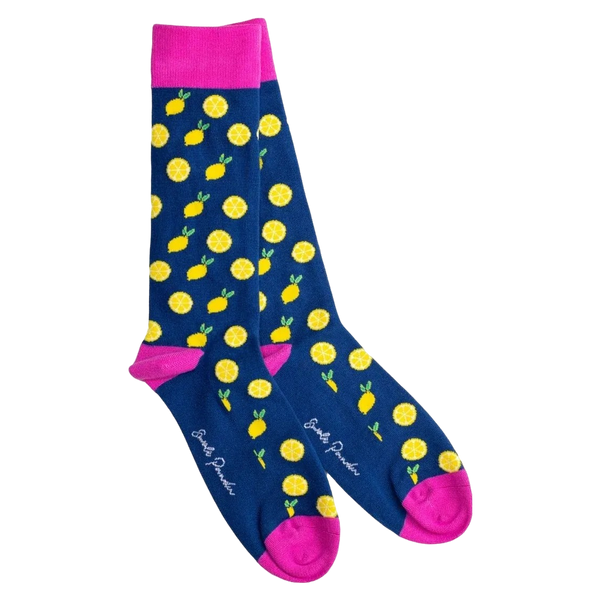Swole Panda Bamboo Socks - Lemons