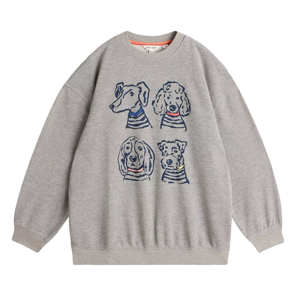 White Stuff Cleo Longline Graphic Sweat